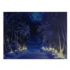 Northlight LED Lighted Nighttime In The Woods Winter Scene Canvas Wall Art -Michaels X-Mas Decor D361851S 1