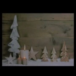 Northlight LED Lighted Flickering Candles And Winter Wooden Trees Canvas Wall Art -Michaels X-Mas Decor D361854S 3
