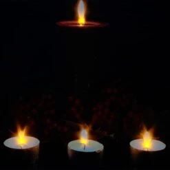 Northlight LED Lighted Red & Green Candles Christmas Canvas Wall Art -Michaels X-Mas Decor D361880S 3