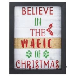 Northlight LED Lighted 'Believe In The Magic Of Christmas' Shadow Box Wall Art 9 Northlight LED Lighted 'Believe In The Magic Of Christmas' Shadow Box Wall Art -Michaels X-Mas Decor D361883S 1 1