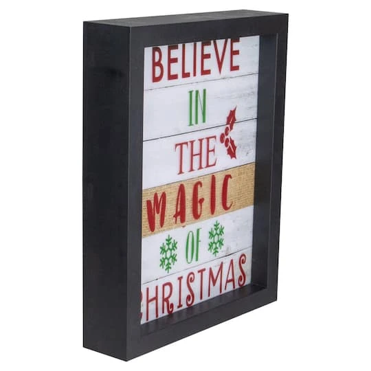 Northlight LED Lighted 'Believe In The Magic Of Christmas' Shadow Box Wall Art 6 Northlight LED Lighted 'Believe In The Magic Of Christmas' Shadow Box Wall Art - Image 4