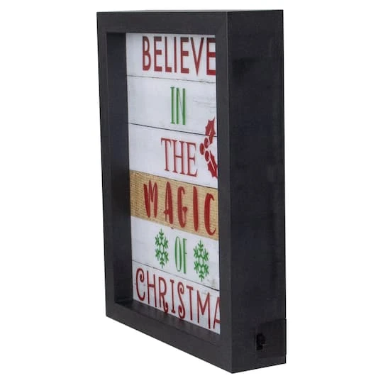 Northlight LED Lighted 'Believe In The Magic Of Christmas' Shadow Box Wall Art 7 Northlight LED Lighted 'Believe In The Magic Of Christmas' Shadow Box Wall Art - Image 5