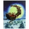 Northlight LED Back Lit Flying Santa Claus & Sleigh Christmas Wall Art -Michaels X-Mas Decor D361887S 1