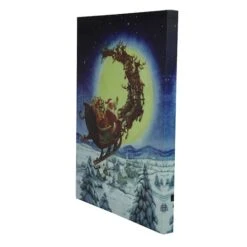 Northlight LED Back Lit Flying Santa Claus & Sleigh Christmas Wall Art 9 Northlight LED Back Lit Flying Santa Claus & Sleigh Christmas Wall Art -Michaels X-Mas Decor D361887S 2