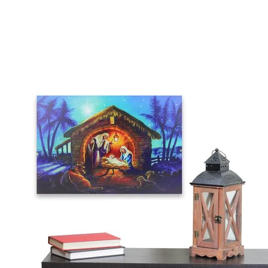 Northlight LED Fiber Optic Lighted Nativity Scene Christmas Wall Art 7 Northlight LED Fiber Optic Lighted Nativity Scene Christmas Wall Art - Image 5