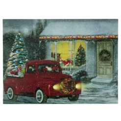 Northlight LED Fiber Optic Retro Red Truck Christmas Wall Art -Michaels X-Mas Decor D361891S 11