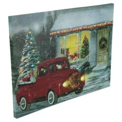 Northlight LED Fiber Optic Retro Red Truck Christmas Wall Art -Michaels X-Mas Decor D361891S 15