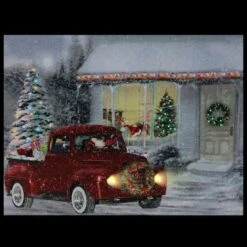 Northlight LED Fiber Optic Retro Red Truck Christmas Wall Art -Michaels X-Mas Decor D361891S 4