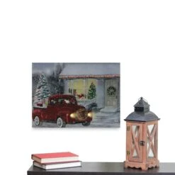 Northlight LED Fiber Optic Retro Red Truck Christmas Wall Art -Michaels X-Mas Decor D361891S 5