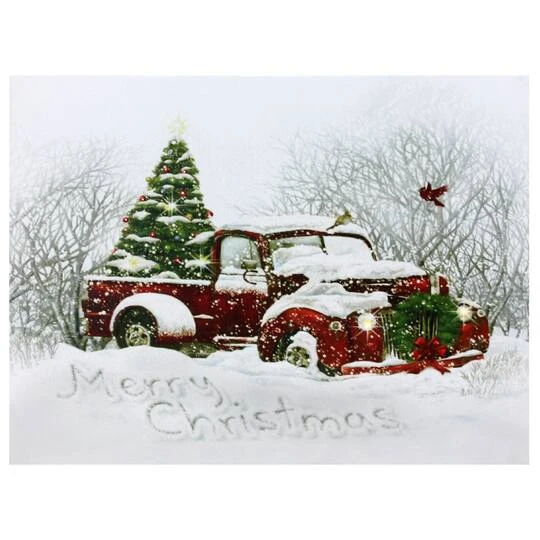 Northlight LED Lighted Truck & Tree Christmas Canvas Wall Art 9 Northlight LED Lighted Truck & Tree Christmas Canvas Wall Art - Image 7