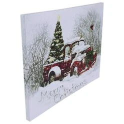 Northlight LED Lighted Truck & Tree Christmas Canvas Wall Art 22 Northlight LED Lighted Truck & Tree Christmas Canvas Wall Art -Michaels X-Mas Decor D361892S 14