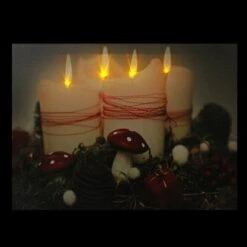 Northlight LED Lighted Red & White Flickering Candles Christmas Wall Art -Michaels X-Mas Decor D361894S 2