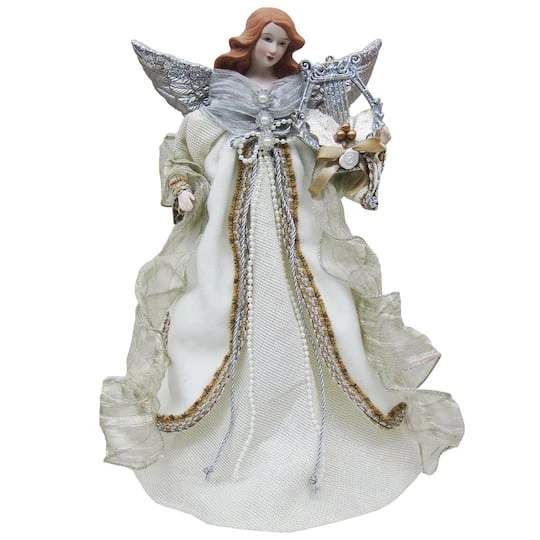 Santa's Workshop 16" Silver & White Elegance Angel Tree Topper 3 Santa's Workshop 16" Silver & White Elegance Angel Tree Topper