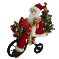 Santa's Workshop 19" Cycling Santa -Michaels X-Mas Decor D362374S 1 1