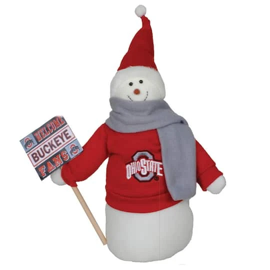 Santa's Workshop 12'' Ohio State Snowman Fan Figurine 4 Santa's Workshop 12'' Ohio State Snowman Fan Figurine - Image 2