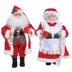 Santa's Workshop 15"Mr. & Mrs. Claus Set -Michaels X-Mas Decor D362467S 1 1