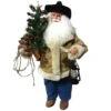 Santa's Workshop 18" Cowboy Santa Holding Tree -Michaels X-Mas Decor D362483S 1