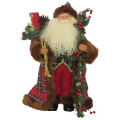 Santa's Workshop 15" Christmas Plaid Santa