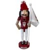 12'' Indiana Hoosiers Mascot With Flag Nutcracker