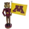 12'' Minnesota Golden Gopher Mascot With Flag Nutcracker -Michaels X-Mas Decor D362509S 1