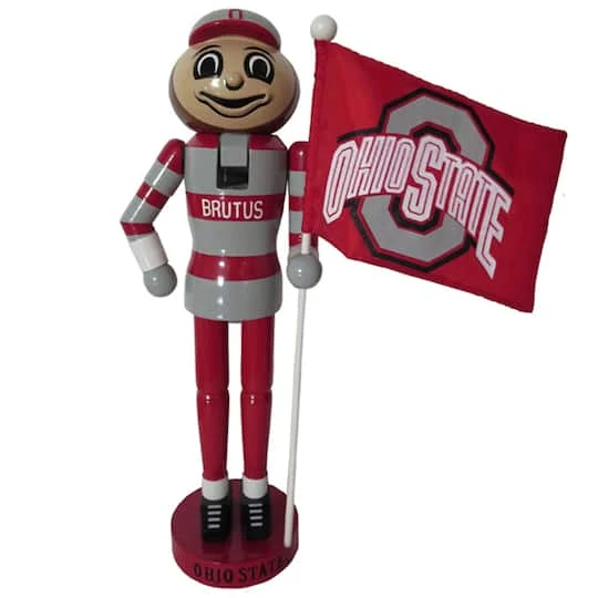 Santa's Workshop 12" Ohio State Mascot & Flag Nutcracker 3 Santa's Workshop 12" Ohio State Mascot & Flag Nutcracker