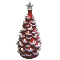 Santa's Workshop 14" NCAA College Team Ceramic LED Christmas Tree University Of Arkansas 7 Santa's Workshop 14" NCAA College Team Ceramic LED Christmas Tree University Of Arkansas -Michaels X-Mas Decor D362538S 1 1