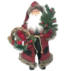 Santa's Workshop 15" Plaid Bear Claus
