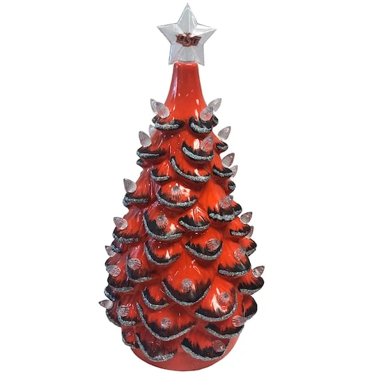 Santa's Workshop 14" NCAA College Team Ceramic LED Christmas Tree Oklahoma State University 3 Santa's Workshop 14" NCAA College Team Ceramic LED Christmas Tree Oklahoma State University
