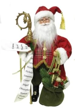 Santa's Workshop 15" Red Plaid Victorian Claus -Michaels X-Mas Decor D362589S 1 1