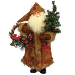 Santa's Workshop 15.5" Cardinal & Berries Santa Figure -Michaels X-Mas Decor D362610S 1 1