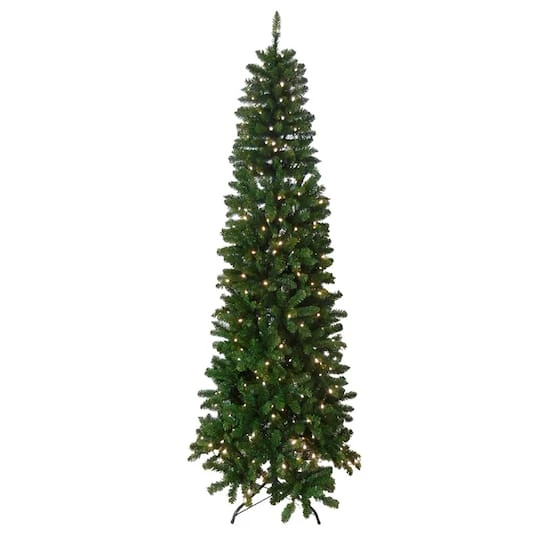 7.5ft. Pre-Lit Pvc Slim Artificial Christmas Tree 3 7.5ft. Pre-Lit Pvc Slim Artificial Christmas Tree