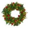 Santa's Workshop 2ft. Pre-Lit Berry & Red Balls Wreath -Michaels X-Mas Decor D362685S 1