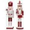 Santa's Workshop 15" Red & White Peppermint Nutcracker Set 2 Santa's Workshop 15" Red & White Peppermint Nutcracker Set -Michaels X-Mas Decor D362775S 1