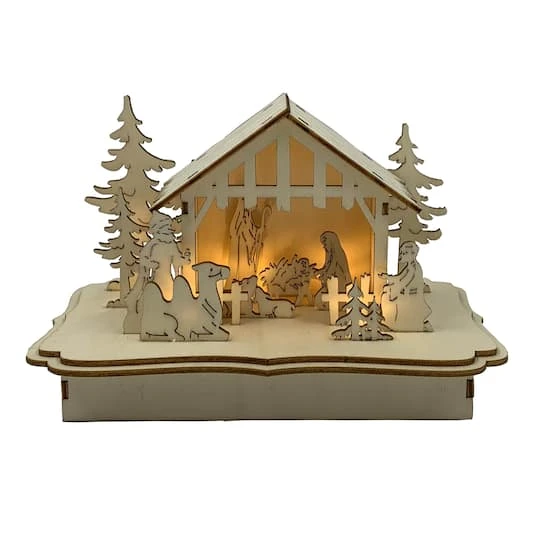 Santa's Workshop 5.4" LED Nativity Scene 3 Santa's Workshop 5.4" LED Nativity Scene