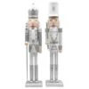 Santa's Workshop 24" White & Silver Nutcracker Set 1 Santa's Workshop 24" White & Silver Nutcracker Set -Michaels X-Mas Decor D362794S 1