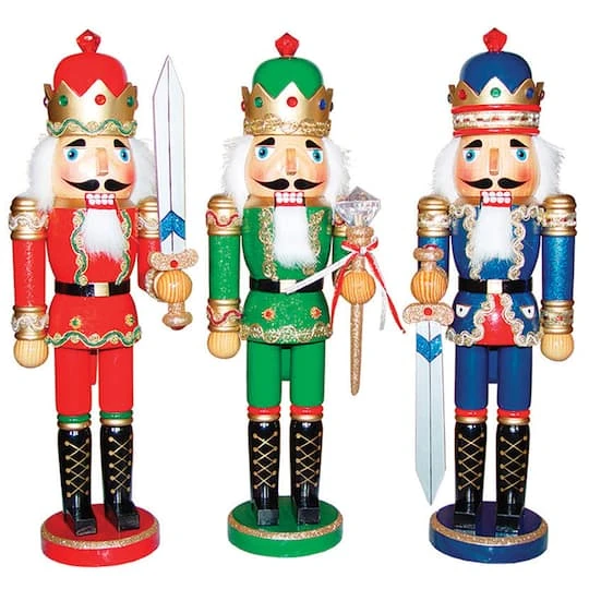 Santa's Workshop 15" Bejeweled Kings Nutcracker Set 4 Santa's Workshop 15" Bejeweled Kings Nutcracker Set - Image 2