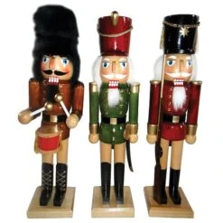 Santa's Workshop 14" Natural Wood Nutcracker Set, 3ct.