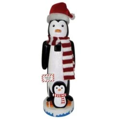 Santa's Workshop 13.5" North Pole Penguins Nutcracker -Michaels X-Mas Decor D362858S 1 1
