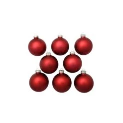 Whitehurst 8ct. 3.25" Matte Glass Ball Ornaments Red Matte 8 Whitehurst 8ct. 3.25" Matte Glass Ball Ornaments Red Matte -Michaels X-Mas Decor D384941S 12