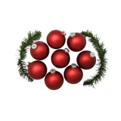 Whitehurst 8ct. 3.25" Matte Glass Ball Ornaments Red Matte 9 Whitehurst 8ct. 3.25" Matte Glass Ball Ornaments Red Matte -Michaels X-Mas Decor D384941S 13