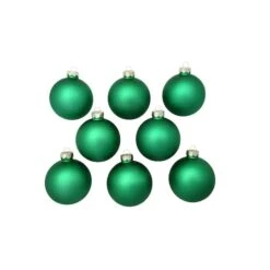 Whitehurst 8ct. 3.25" Matte Glass Ball Ornaments Green Matte 8 Whitehurst 8ct. 3.25" Matte Glass Ball Ornaments Green Matte -Michaels X-Mas Decor D384954S 12