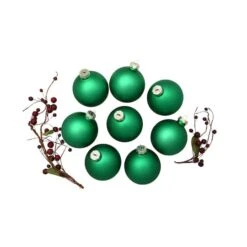 Whitehurst 8ct. 3.25" Matte Glass Ball Ornaments Green Matte 9 Whitehurst 8ct. 3.25" Matte Glass Ball Ornaments Green Matte -Michaels X-Mas Decor D384954S 13