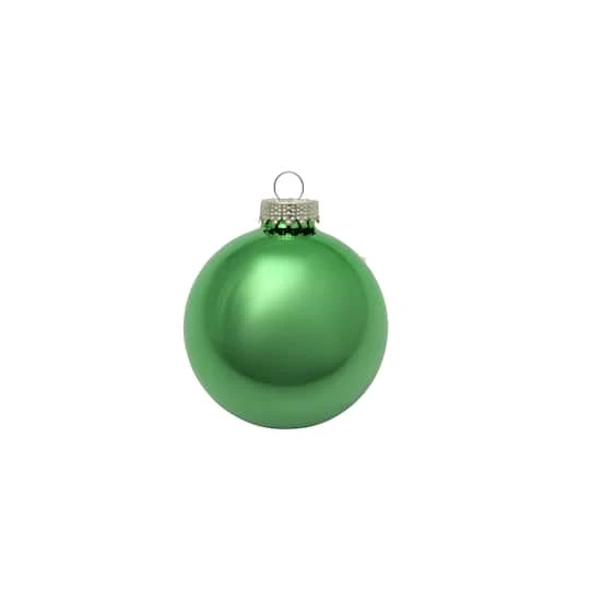 Whitehurst 12ct. 2.75" Shiny Glass Ball Ornaments Green Shiny 3 Whitehurst 12ct. 2.75" Shiny Glass Ball Ornaments Green Shiny
