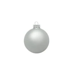 Whitehurst 12ct. 2.75" Matte Glass Ball Ornaments Silver Matte