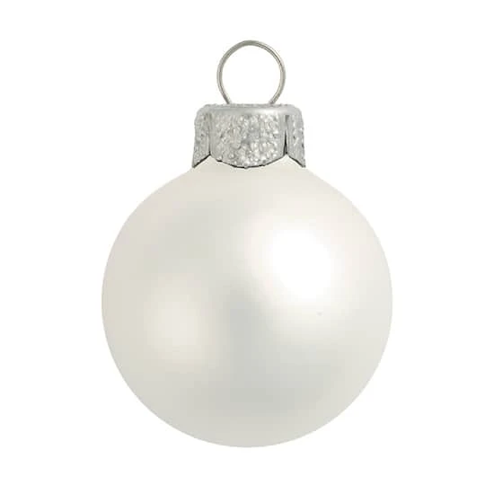Whitehurst 6ct. 4" Matte Glass Ball Ornaments Silver Matte 4 Whitehurst 6ct. 4" Matte Glass Ball Ornaments Silver Matte - Image 2