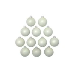 Whitehurst 12ct. 2.75" Pearl Glass Ball Ornaments White Polar Pearl -Michaels X-Mas Decor D384998S 12