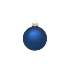 Whitehurst 8ct. 3.25" Matte Glass Ball Ornaments Midnight Blue Matte