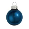 Whitehurst 40ct. 1.5" Shiny Glass Christmas Ornaments Midnight Blue