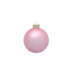 Whitehurst 8ct. 3.25" Matte Glass Ball Ornaments Baby Pink Matte