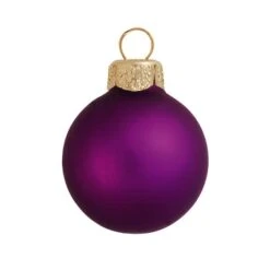 Whitehurst 28ct. 2" Matte Glass Ball Ornaments Purple -Michaels X-Mas Decor D385081S 1 1